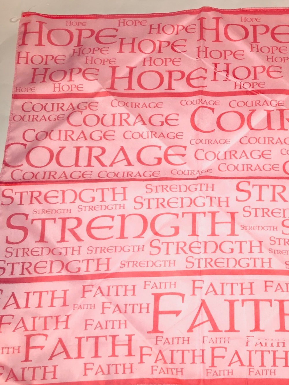 New Pink Hope Strength Courage Faith Breast Cancer Awareness Bandana Scarf OS